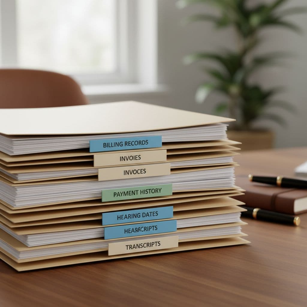 How to connect billing records with hearing dates
